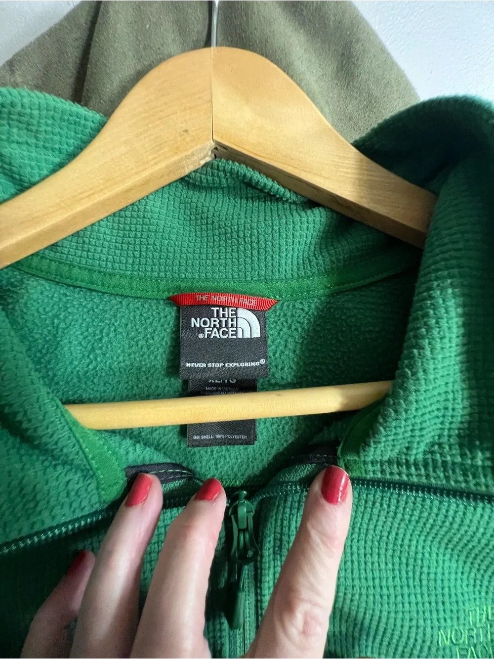 The North Face Green Full-Zip Fleece Jacket
